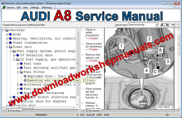 audi a8 service manual